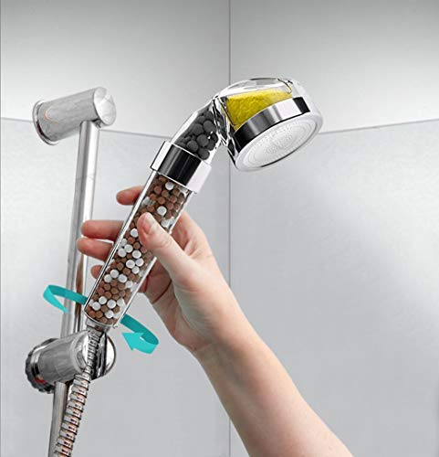 Vitamin C Shower Filter - Filtered Shower Head - Removes Chlorine and Flouride - Softens Hard Water - 4 Aroma Filter Cartridges - Universal Shower System - Handheld Showerhead Filter with Hose