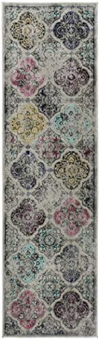 Kaleen 2'2" x 7'6" Runner in Grey, Indoor / Outdoor Zuma Beach Collection