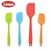 VAPSINT Best Rubber Heat Resistant Silicone Spatulas, (4 Pieces) Mixer Colors Cooking Silicone Utensil Set