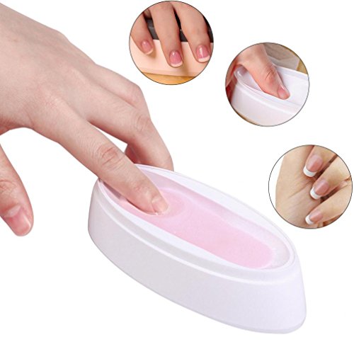 Fheaven Fashion Nail Dipping Powder French Nail Line Mold Tray Manicure Mould Nail Dip Container