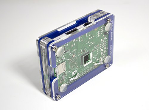 Zebra Case - Raspberry Pi 3, Pi 2, Pi B+ and 2B (True Blue) with Heatsinks