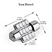 YITAMOTOR 4 Pcs 31mm 1.25 Inch 12SMD Festoon Car Map Dome LED light DE3175 3021 3022, Color Red