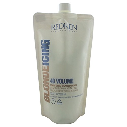 UPC 743877043090, Redken Blonde Icing 40 Volume Conditioning Cream Developer, 33.8 Ounce