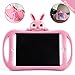 iPad Mini 2/3/4/5 Case, Bole Cat Case for Kids Handle Silicone Cute Cartoon Rabbit Design Shockproof Waterproof with Holder for Children Pink primary