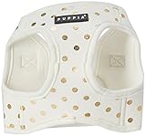 Puppia Authentic Modern Dotty Harness B, Medium, Ivory