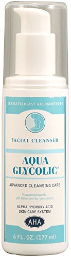 aqua glycolic alpha hydroxy acid skin care system facial cleanser 6 o