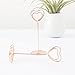 JANOU 10pcs Heart Shape Place Card Holder Picture Stand Note Clip for Wedding Party Favor (Rose Gold)