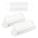 Pack of 100 Disposable Face Masks - Medical Paper Masks, Dental Mouth Masks - Great for People with Allergies and The Flu, Face and Nose Cover - White, 6.9 x 3.7 inches