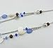 Bocar Long Necklaces for Women Trendy, Boho Layered Crystal Beaded Collar Necklaces for Women, Fashion Statement Necklaces Jewelry (Airy blue)