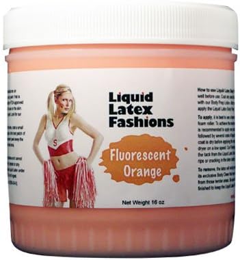 Ammonia Free Liquid Latex Body Paint - 32oz Fluorescent Orange