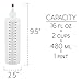 Cornucopia 16-Ounce Plastic Squeeze Bottles with Graduated Measurements (8-Pack); Great for Kitchen, Portion Control, Condiments, Cosmetic Use & Crafts
