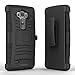 LG G Flex 2 Case, MoKo Shock Absorbing Hard Cover Ultra Protective Heavy Duty Case with Holster Belt Clip + Built-in Kickstand for LG G Flex 2 5.5 Inch (2015) - Black