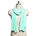 Women's Wedding Bridal Long Soft Chiffon Scarf Wrap Evening Shawls Stole Scarves (Mint Green)