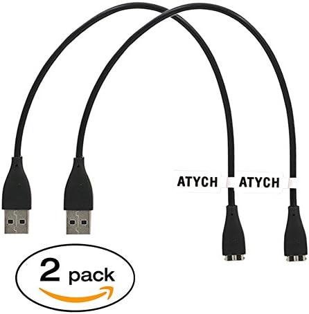 Atych 2PCS 30cm Fitbit HR Replacement USB Charging Cable for Fibit HR Smart watch Band Wireless, Quality Power Charging Cord