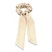 6Pcs Bandana Hair Scrunchies, Chiffon Elastic Hair Bands Hair Scarf, Vintage Hair Accessories Ropes Ponytail Holder Scrunchy Ties for Women Girls (6 Colors Pack B)