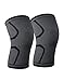 Laifugo CS-15 Knee Compression Sleeves (1 Pair) - Crossfit Knee Brace, Knee Support and Pain Relief in Weight Lifting, Knee Sleeves for Both Men & Women (L, Black)