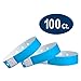 100 WristCo Navy Blue Plastic Wristbands for Events – Extended Wear, Secure Snap Prevents Reuse – Premium-Grade Bracelets for Hospital & Medical ID, Party & VIP Identification