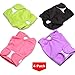 Teamoy 4pcs Washable Female Dog Diapers, Reusable Doggie Diaper Wraps for Female Dogs, Super-Absorbent and Comfortable, Large