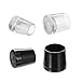 Frienda 16 Pairs High Heel Protectors Heel Tip Replacements Caps, Black and Clear