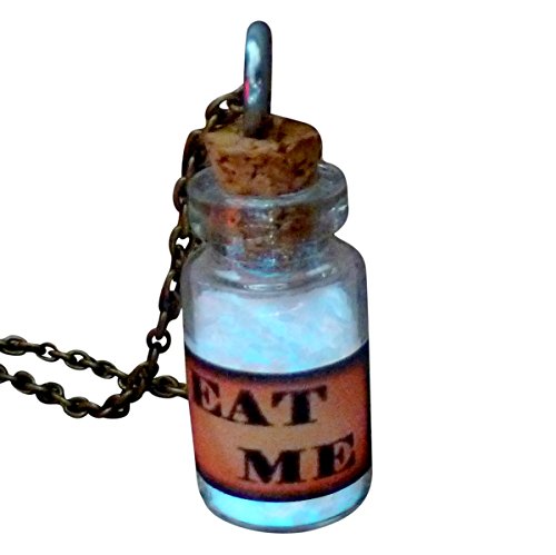 UMBRELLALABORATORY AliCE in WonDERland fairy glow in the dark necklace EaT ME bottle