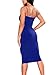GOBLES Women's Sexy Spaghetti Strap Sleeveless Bodycon Mid Club Dress (M, Royalblue)