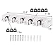 Tangkula Wall Mount Mop Broom Holder, Hanging Broom Organizer w/ 5 Slots & 6 Hooks, Home Storage Organizer Rack, Hanging Utility Rack for Home, Kitchen, Garage, Laundry (White)