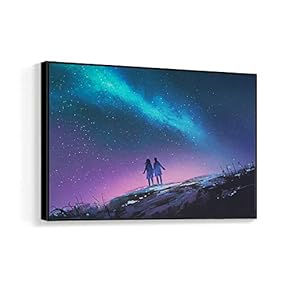 Framed Canvas Wall Art for Living Room, Bedroom Fantasy Idea Paintings Canvas Prints for Home Decoration Ready to Hanging - 16x24 inches