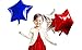 Veterans Day Party Decorations Silver Red Blue Foil Mylar Star Balloons 18 Inch 12 Pack for Superhero Birthday Baby Shower Party Baseball Party 4th of July USA Patriotic Decoration