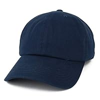 Trendy Apparel Shop Oversize XXL Plain Unstructured Soft Crown Cotton Dad Hat - Navy