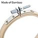 [20 Pack, 3 Inch] Embroidery hoops, Browill Adjustable Bamboo Circle Cross Stitch Hoop Kit for DIY Arts Crafts Ornaments, Handmade Sewing Home Decorations