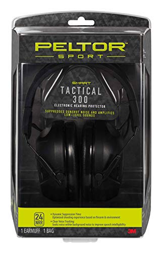 Peltor Sport Tactical 300 Electronic Hearing Protector, Ear Protection, NRR 24 dB, Ideal for Shooting and Hunting