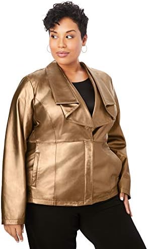 Drape-Front Leather Jacket Clothing 