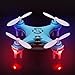 Yipa 3D Flip Mini RC Drone with LED Flash Light 29mm 2.4G 4CH 6 Axis Gyro CX-10 UFO Quadcopter Blue