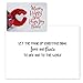 Red Mittens Heart Christmas Cards / 25 Winter Snow Holiday Cards With White Envelopes Pack / 5'' x 7'' Card Folded With Interior Verse/Made In The USA