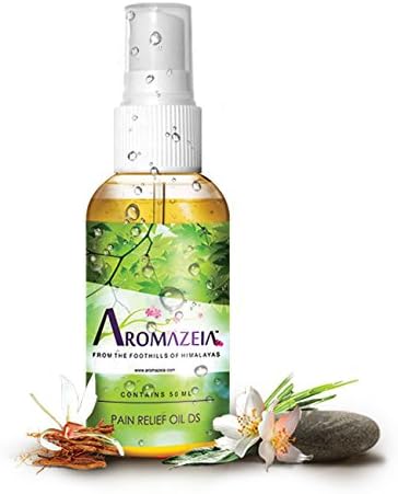 Aromazeia Pain Relief Oil Spray For Arthritis,Joints,Back, Neck &amp; Muscular Pain - With 100% Pure &amp; Natural Essential Oils 1.7 fl oz/ 50ml