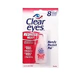 Clear Eyes Eye Drops Lubricant Redness Reliever, Handy Pocket Pack 0.2 Fl Oz / 6 Ml (Pack of 6)
