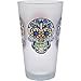 Culver Sugar Skulls Decorated Frosted Pint/Pub Beer Glasses, 16-Ounce, Set of 4