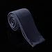 DAO3E01A Midnight Blue Solid Series For Meeting Skinny Knit Neck Tie Woven Microfiber Leadership For Marriage By Dan Smith