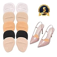 HaiMay 5 Pairs Metatarsal Pads High Heel Shoe Inserts All Day Pain Relief and Comfort One Size Fits Shoe Insoles for Women Girls