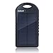 Nekteck Solar Charger 12000mAh Rain-resistant Dirt/Shockproof Dual USB Port Portable Charger Battery Backup Power Pack for All USB Supported Devices, Black