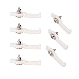 Ustellar 50PCS LED Light Strip Mounting Bracket Fixing Clip, One Side Fixing, with 50 Pieces Screws (Ideal for 8mm Wide Non-Waterproof LED Strip)
