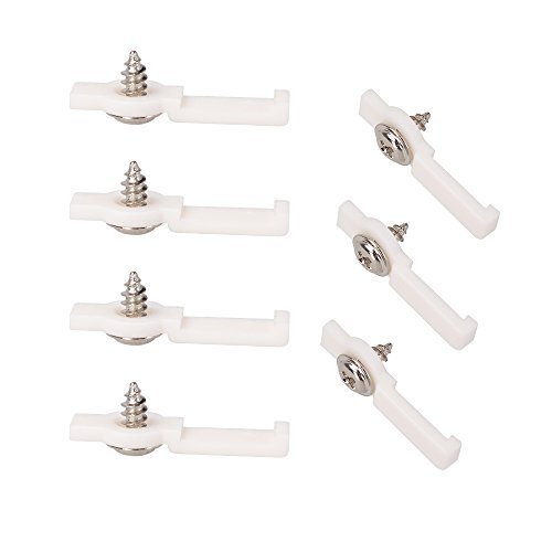 Ustellar 50PCS LED Light Strip Mounting Bracket Fixing Clip, One Side Fixing, with 50 Pieces Screws (Ideal for 8mm Wide Non-Waterproof LED Strip)