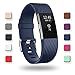 POY Replacement Bands Compatible for Fitbit Charge 2, Classic Edition Adjustable Sport Wristbands