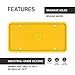 Rightcar Solutions Silicone License Plate Frame | The Original Premium Grade Silicone Car Plate Frame | Rust Proof, Rattle Proof, Weather Proof License Plate Holder (Yellow)