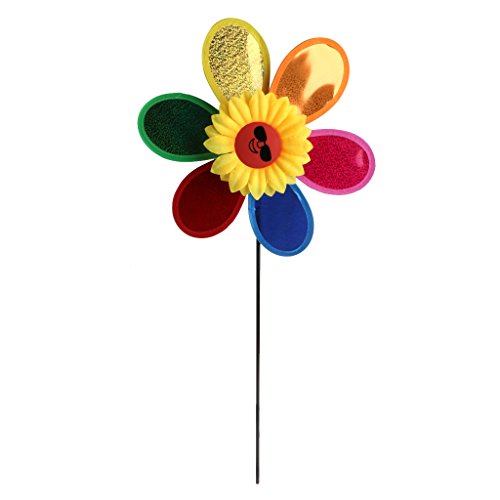 Lvyuanda Single Layer Colorful Wheel Wind Spinner Windmill - Outdoor Lawn Decor Your Yard and Garden