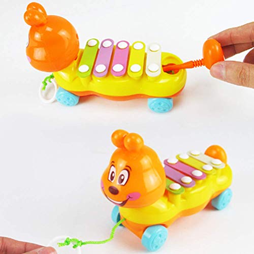 Mini Cartoon Caterpillar Xylophone Toy Hand Knock Glockenspiel Piano Toy Musical Instrument Educational Music Toy Kids Gifts - Thumbnail 6