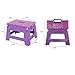 Dporticus 8 Inch Super Strong Folding Step Stool with Handle 300 LB Capacity for Adults, Toddlers and Kids, Kitchen, Garden, Bathroom Purple