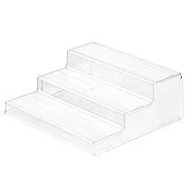 InterDesign Linus Cabinet Organizer Rack &ndash; 3-Tiered Storage for Kitchen, Pantry or Bathroom Countertops, Clear