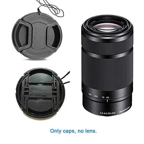 Fire-Rock 49mm Snap-On Front Lens Cap Cover Compatible for Canon M50 M100 With EF-M 15-45mm IS STM Lens / Sony RX1R NEX-7 With E 55-210mm SEL 18-55mm 35mm/f 1.8 Lens (2 PCS)