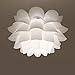 LEDMOMO Pendant Lamp Assembly Lotus Chandelier Ceiling Pendant Lampshade DIY Puzzle Lights Modern Lamp Shade 36cm Diameter (White)
